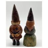 Two Vintage Hand Carved Norwegian Figurines