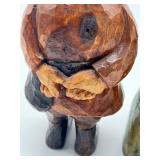 Two Vintage Hand Carved Norwegian Figurines