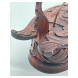 Antique Carved Small Swedish Tine Box