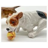 Vintage Royal Copenhagen Dog Figurine No. 1097 and Dachshund Unmarked Figurine