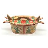 Antique Swedish Hand Painted Tine Box