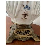 Antique Satin Glass Victorian Lamp