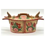 Antique Swedish Hand Painted Tine Box