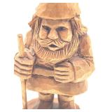 Vintage Hand Carved Gnome Wood Figurine