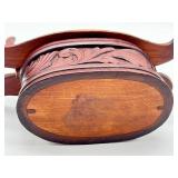 Antique Carved Small Swedish Tine Box