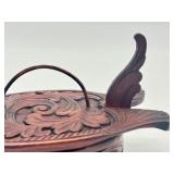 Antique Carved Small Swedish Tine Box