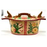 Antique Swedish Hand Painted Tine Box