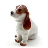 Peter Jens Dahl Dachshund Figurine No. 1131 & Bing and Grøndahl Basset Hound Figurine No. 2542