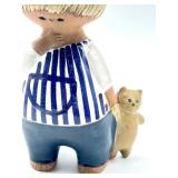 Lisa Larson Gustavsberg Ceramic Figurine Malin Boy Teddy Bear