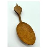 Antique 1872 Wooden Norwegian Spoon