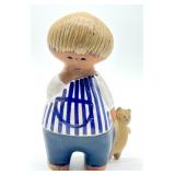 Lisa Larson Gustavsberg Ceramic Figurine Malin Boy Teddy Bear