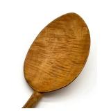Antique 1872 Wooden Norwegian Spoon