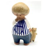 Lisa Larson Gustavsberg Ceramic Figurine Malin Boy Teddy Bear