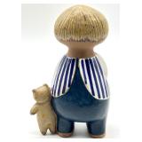 Lisa Larson Gustavsberg Ceramic Figurine Malin Boy Teddy Bear
