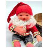 Antique Swedish Wooden Bowl, Carved Shoe, Gnome and Wooden Spoons