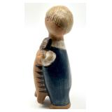 Lisa Larson Gustavsberg Pelle with Cat Pottery Figurine