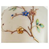 Two Antique Victorian Satin Glass Vases