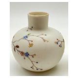 Two Antique Victorian Satin Glass Vases