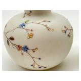 Two Antique Victorian Satin Glass Vases