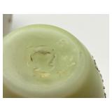 Two Antique Victorian Satin Glass Vases