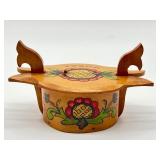 Antique Wooden Swedish Tine Box