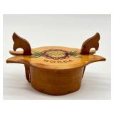 Antique Wooden Swedish Tine Box