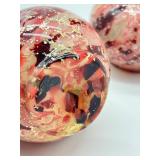 Pair of Antique Spangle Glass Vases