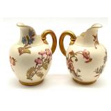 Pair of Antique Royal Worcester Ewers