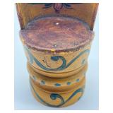 Antique Wooden Rosemaling Doll Chair