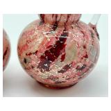 Pair of Antique Spangle Glass Vases