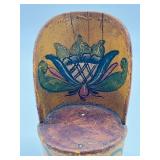 Antique Wooden Rosemaling Doll Chair