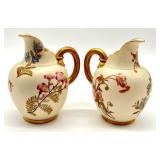 Pair of Antique Royal Worcester Ewers