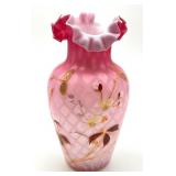 Antique Diamond Quilt Pink Case Vase