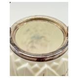 Antique Mount Washington Satin Glass Cracker or Biscuit Jar