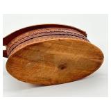 Antique Carved Wooden Swedish Tine Box