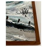 Vintage Miniature Oil on Board Painting