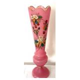 Beautiful Antique Hand Painted Bristol Vase
