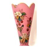 Beautiful Antique Hand Painted Bristol Vase