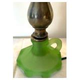 Vintage Mismatched Lamp with Hand Painted Shade