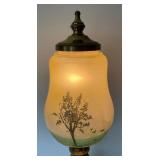 Vintage Mismatched Lamp with Hand Painted Shade