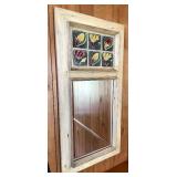 Vintage Decorative Tile Top Wall Mirror