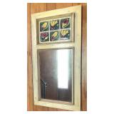 Vintage Decorative Tile Top Wall Mirror