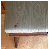 Antique Upholstered Chair with Antique Eastlake Slipper Bench