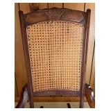 Vintage Rocking Chair with Caned Seating