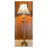 Beautiful Vintage Brass Floor Lamp with Swirled Base