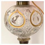 Vintage Cranberry Hobnail Hurricane Lamp