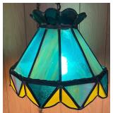 Vintage Stained Glass Ceiling Pendant