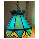 Vintage Stained Glass Ceiling Pendant