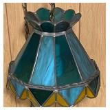 Vintage Stained Glass Ceiling Pendant