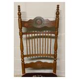 Antique Rocking Chair with Needlepoint Seat